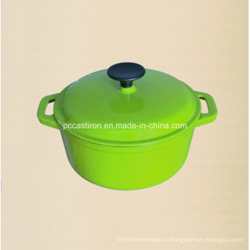 1.8L Круглый эмаль Cast Iron Iron Casserole Dia 18cm